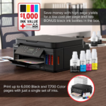PIXMA G6020 All-In-One Supertank Wireless (Megatank) Printer, Copier and Scan with Mobile Printing, Black, Works with Alexa - Image 2