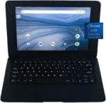 10.1" Inch Kids Laptop Computer, Education Laptop Powered by Linux-Android 12 Octa Core Processor, 2* USB, Camera, Bluetooth, Wifi- Black