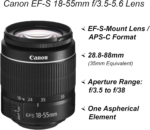 Canon EOS 2000D / Rebel T7 DSLR Camera with EF-S 18-55Mm + EF 75-300Mm Daul Lens + Sandisk 64GB Memory Card + Tripod + Case + Wideangle Lenses + Zeetech Accessory Bundle (21Pc Bundle) (Renewed) - Image 3
