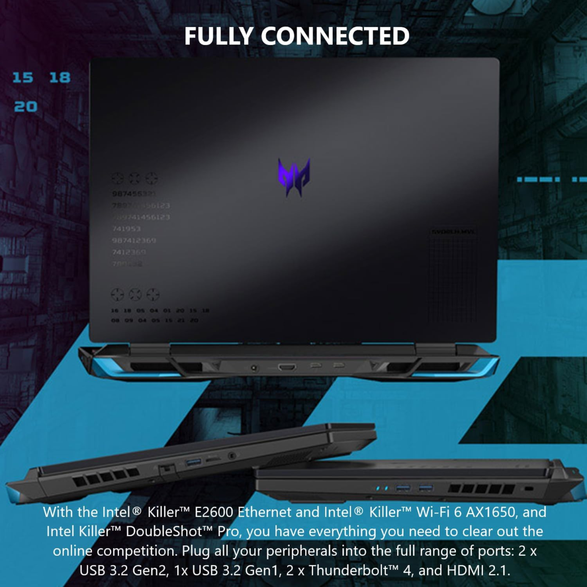 Predator Helios Neo 16 Gaming Laptop | Intel Core I7-13650Hx | NVIDIA Geforce RTX 4060 | 16" WUXGA 1920 X 1200 165Hz G-SYNC Display | 16GB DDR5 | 512GB Gen 4 SSD | Killer Wi-Fi 6E | PHN16-71-76H5 - Image 9