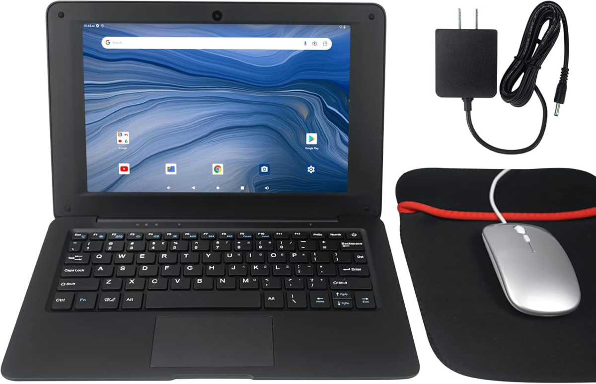 10.1" Inch Kids Laptop Computer, Education Laptop Powered by Linux-Android 12 Octa Core Processor, 2* USB, Camera, Bluetooth, Wifi- Black - Image 2