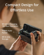 Mic 2, Wireless Lavalier Microphone, Noise Cancelling, 48Khz 32-Bit Float Internal Recording, 820 Ft.(250M) Range, 18H Battery with Charging Case, Microphone for Camera/Phone, Vlog, Streaming - Image 3