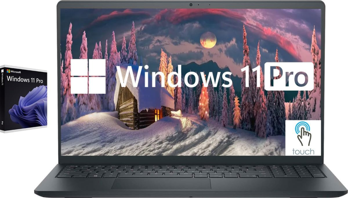 Inspiron Touchscreen Laptop, 15.6" Business & Student Laptop Computer, Windows 11 Pro Laptop 32GB RAM 1TB SSD, Intel I5-1155G7 Processor, Full HD IPS Display, Numeric Keypad, HDMI, Carbon Black - Image 1