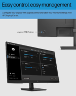 27H Full HD Monitor - Diagonal - IPS Panel & 75Hz Refresh Rate - Smooth Screen - 3-Sided Micro-Edge Bezel - 100Mm Height/Tilt Adjust - Built-In Dual Speakers - for Hybrid Workers,Black - Image 5