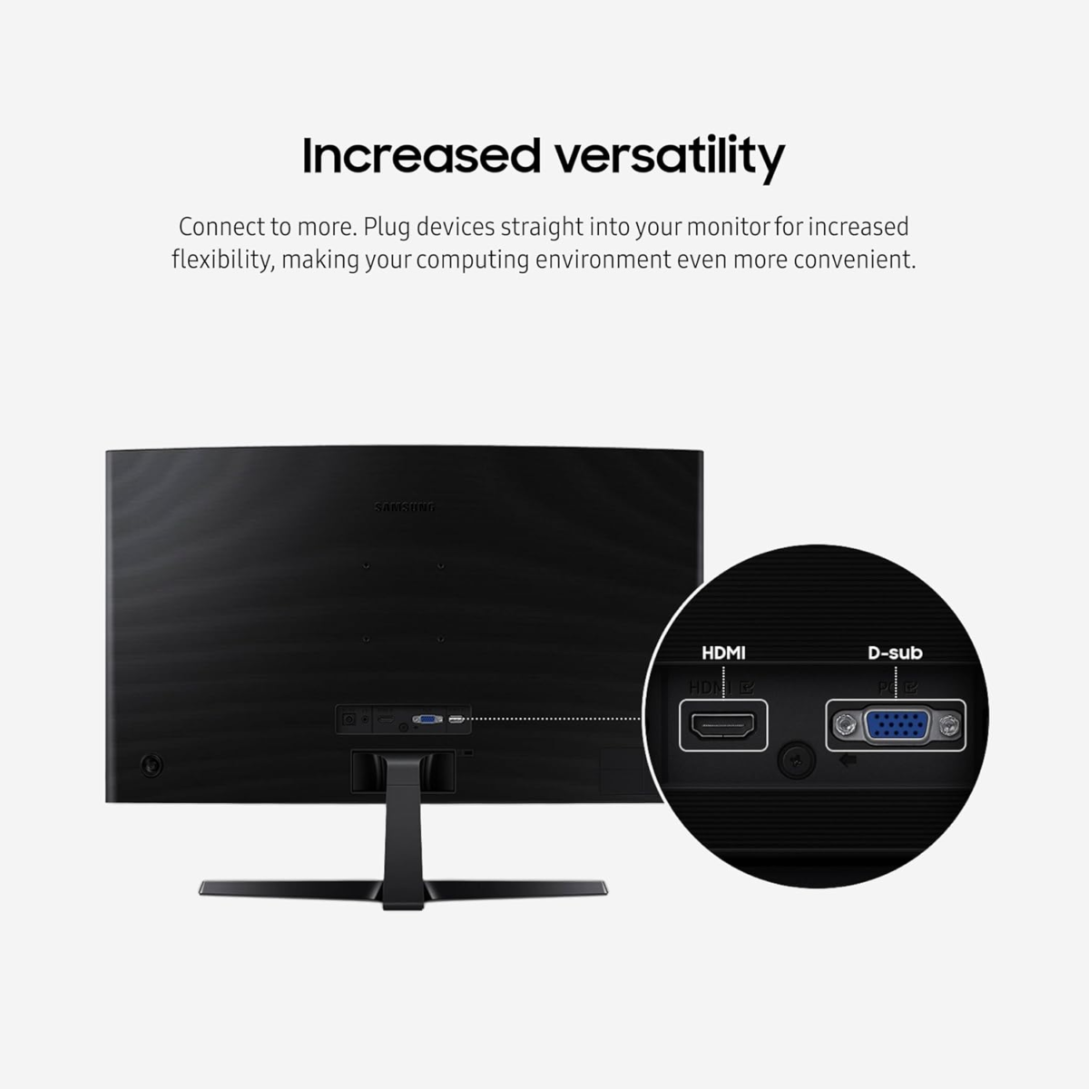 27" Essential S3 (S36GD) Series FHD 1800R Curved Computer Monitor, 100Hz, Game Mode, Advanced Eye Comfort, HDMI and D-Sub Ports, LS27D366GANXZA, 2024 - Image 7