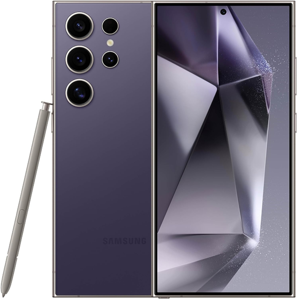 Galaxy S24 Ultra Cell Phone, 512GB AI Smartphone, Unlocked Android, 200MP, 100X Zoom Cameras, Fast Processor, Long Battery Life, Edge-To-Edge Display, S Pen, US Version, 2024, Titanium Violet - Image 1