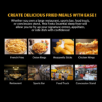 14 Qt. Electric Countertop Commercial Deep Fryer with 6.8 Qt. Basket, for Restaurant and Home - 120V, 1700W, Stainless Steel Build - Image 6