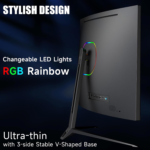 27-Inch FHD VA Gaming Curved Monitor with Rainbow Lights, 240Hz Refresh Rate, Eye Care 1080P Display, Freesync G-Sync Compatible, 1Ms Displayport, HDMI, DP and Speakers - Image 3