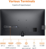 27 Inch Monitor, FHD 1080P, Max 100Hz, VESA Compatible, Built-In Speakers, Black - Image 3