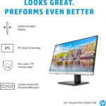 24Mh FHD Computer Monitor with 23.8-Inch IPS Display (1080P) - Built-In Speakers and VESA Mounting - Height/Tilt Adjustment for Ergonomic Viewing - HDMI and Displayport - (1D0J9AA#ABA) - Image 2