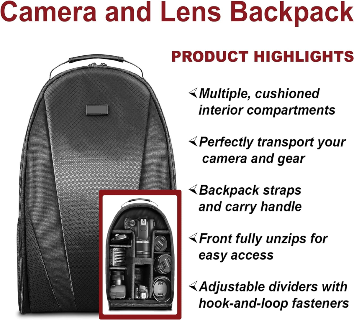 Canon EOS 2000D / Rebel T7 DSLR Camera with EF-S 18-55Mm + EF 75-300Mm Daul Lens + Sandisk 64GB Memory Card + Tripod + Case + Wideangle Lenses + Zeetech Accessory Bundle (21Pc Bundle) (Renewed) - Image 5