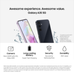 Galaxy A35 5G a Series Cell Phone, 128GB Unlocked Android Smartphone, AMOLED Display, Advanced Triple Camera System, Expandable Storage, Rugged Design, US Version, 2024, Awesome Navy - Image 5