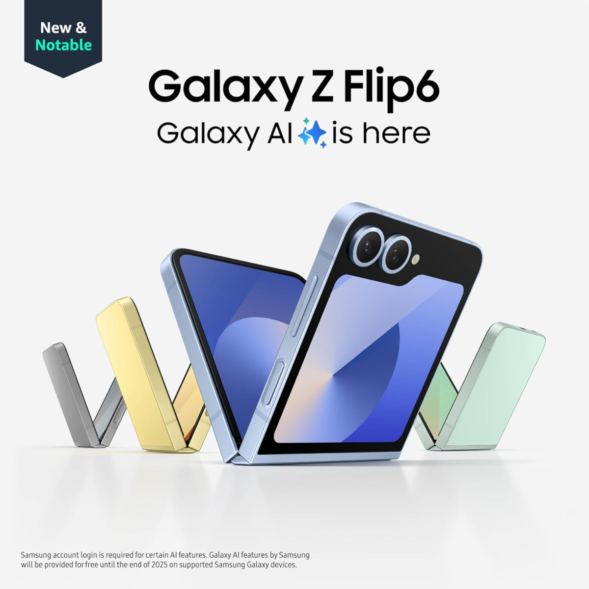 Galaxy Z Flip 6 AI Cell Phone, 256GB Unlocked Android Smartphone, Flexcam, Photo Assist, Camcorder Mode, Live Interpreter, Foldable Design, 2024, US 1 Yr Manufacturer Warranty, Silver Shadow - Image 2