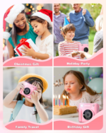 Kids Camera Instant Print, 12MP 1080P Digital Camera for Kids Age 3-12, Christmas Birthday Gifts for 4 5 6 7 8 9 10 Year Old Girls Boys, 32GB Toddler HD Video Camera Print Photos Portable Toy - Image 7