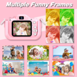 Kids Camera Toys for 3-8 Year Old Girls Boys,Children Digital Video Camcorder Camera with Cartoon Soft Cover, Best Chritmas Birthday Festival Gift for Kids - 32G SD Card Included (Pink-Djs) - Image 6