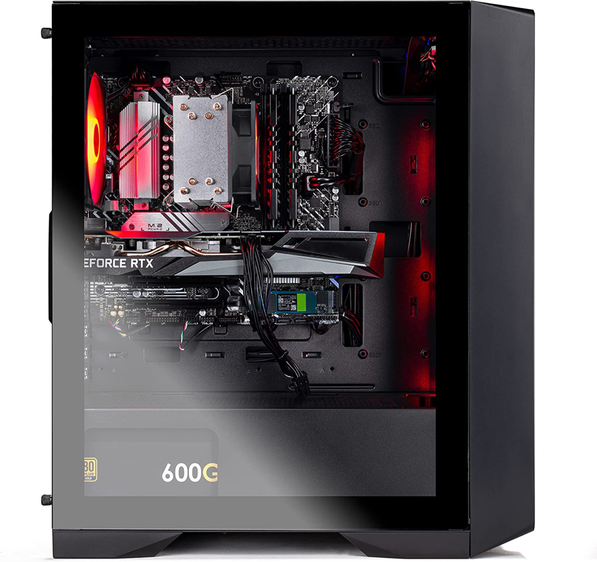 Nebula Gaming PC Desktop – AMD Ryzen 5 3600 3.6 Ghz, NVIDIA GTX 1650, 500GB NVME SSD, 16GB DDR4 RAM 3200, 600W Gold PSU, 11AC Wi-Fi, Windows 11 Home 64-Bit,Black - Image 10