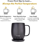 Nextmug - Temperature-Controlled, Self-Heating Coffee Mug (Graphite - 14 Oz.) - Image 2