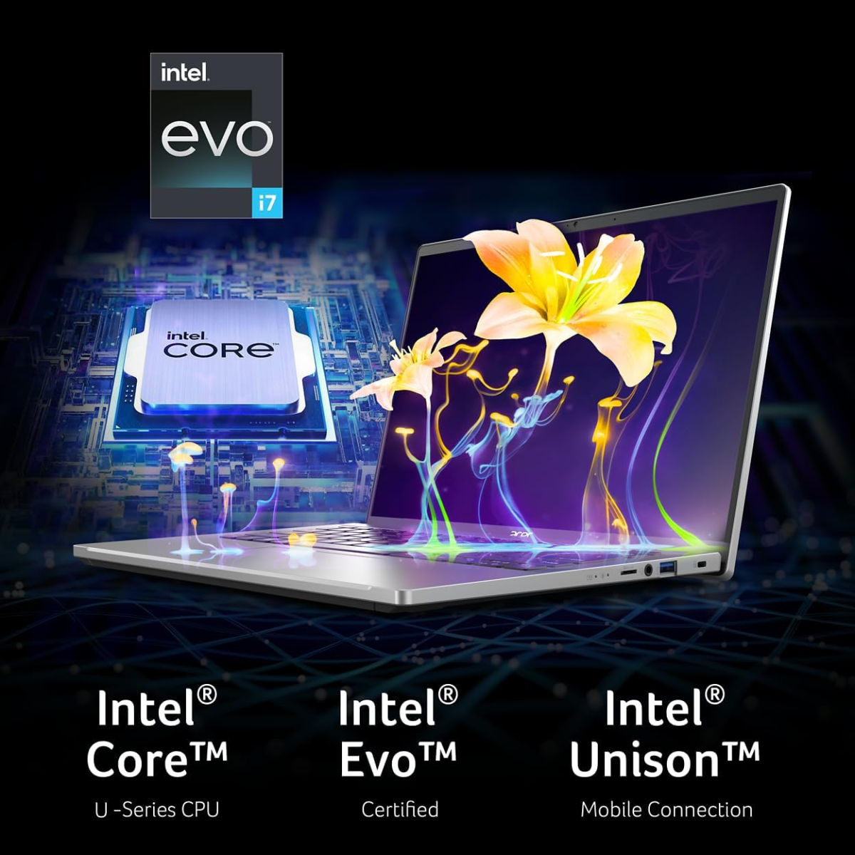 Swift Go Intel Evo Thin & Light Premium Laptop 14" 1920X1200 100% Srgb Touch Screen Display Intel Core I7-1355U Intel Iris Xe 16GB LPDDR5 512GB Gen 4 SSD SFG14-71T-72QV - Image 2