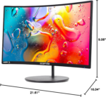Curved 24-Inch Gaming Monitor 1080P R1500 98% Srgb HDMI X2 VGA Build-In Speakers, VESA Wall Mount Machine Black (C248W-1920RN Series) - Image 15