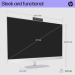 27 Inch All-In-One Desktop PC, FHD Display, 13Th Generation Intel Core I7-1355U, 12 GB RAM, 512 GB SSD, Intel Iris Xe Graphics, Windows 11 Pro, 27-Cr0082 (2023) - Image 5