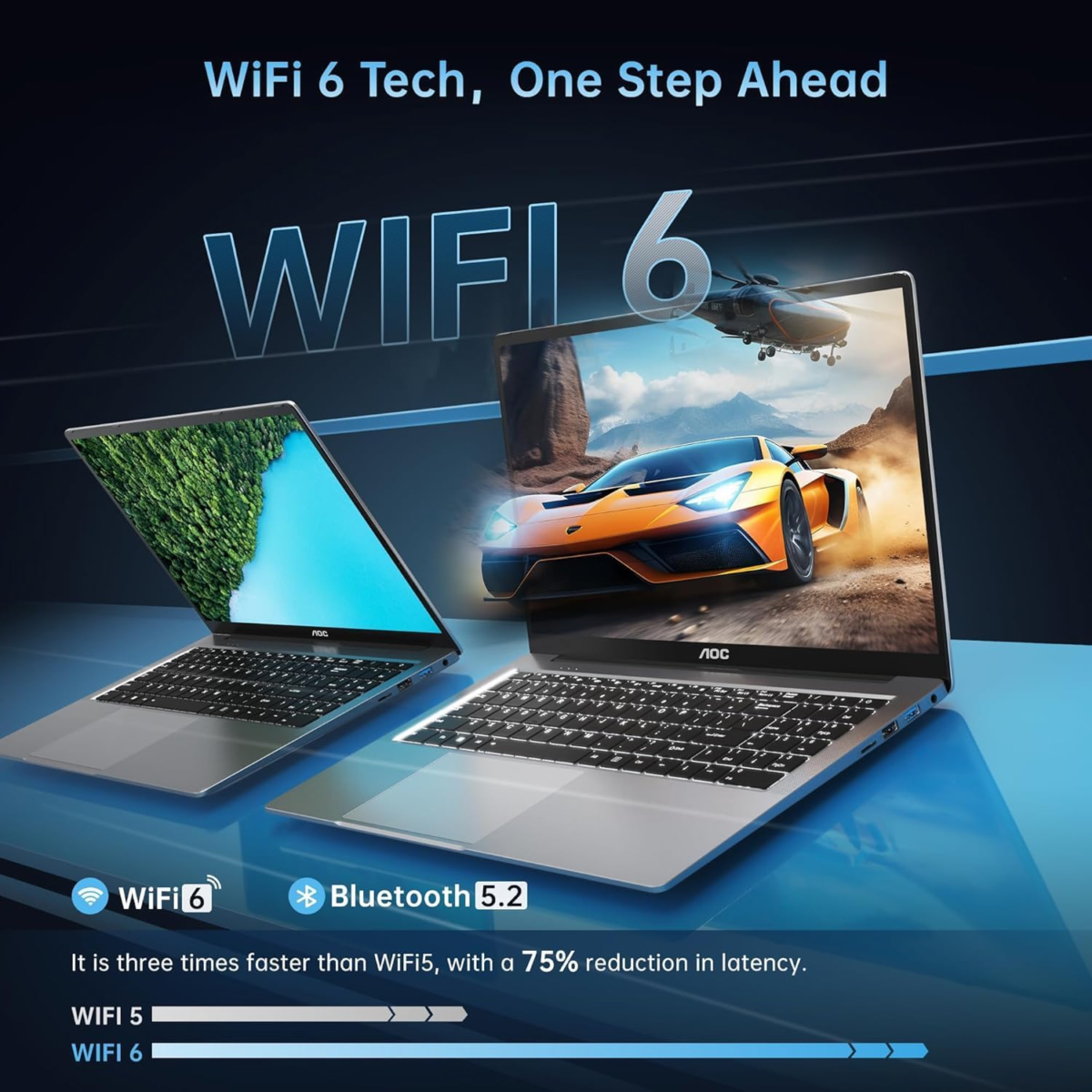 Gaming Laptop with AMD Ryzen 7 5825U Processor(8C/16T, up to 4.3Ghz) 16.1“ FHD Display Laptop Computer with Backlit Keyboard, 16GB RAM 512GB Nvme SSD, Wifi 6, HDMI, USB3.2, Type-C, 53Wh Battery - Image 4