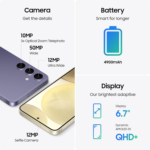Galaxy S24+ plus Cell Phone, 256GB AI Smartphone, Unlocked Android, 50MP Camera, Fast Processor, Long Battery Life, AMOLED Display, US Version 2024, Cobalt Violet - Image 8