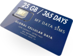 Prepaid SIM Card, 25 GB/365 Days, Data Only SIM Card, 4G LTE & 5G on Verizon, T Mobile & ATT Network, USA to International Coverage, for Unlocked Phone, Security Camera, Any Iot Device
