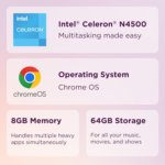 Ideapad 3I Chromebook, 15.6” FHD Display, Intel Celeron N4500, 8GB RAM, 64GB Emmc, 1920X1080 Px, 720P Camera, Chrome OS, Abyss Blue - Image 3