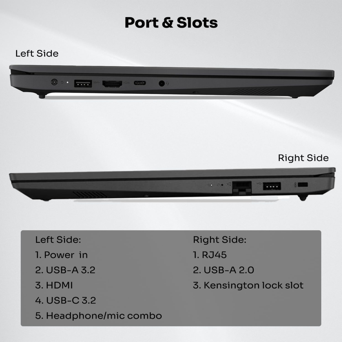 V15 Gen 4 Business Laptop, 15.6" FHD Screen, AMD Ryzen 5 5500U, 24GB RAM, 2TB SSD, Webcam, RJ-45, Wi-Fi, Windows 11 Pro, Black, Additional 1 Yr ADP - Image 5