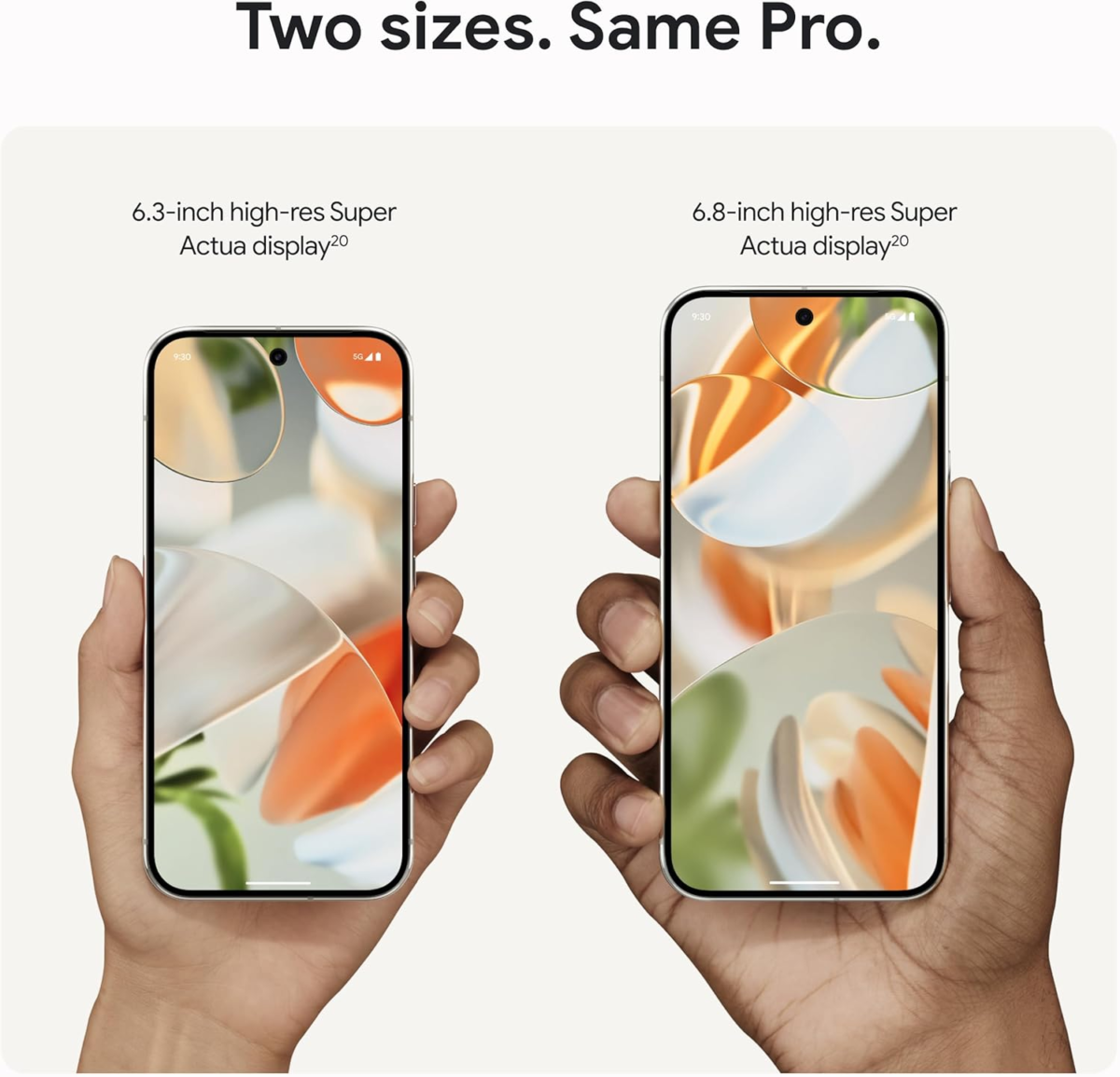Pixel 9 Pro - Unlocked Android Smartphone with Gemini, Triple Rear Camera System, 24-Hour Battery, and 6.3" Super Actua Display - Porcelain - 512 GB - Image 2