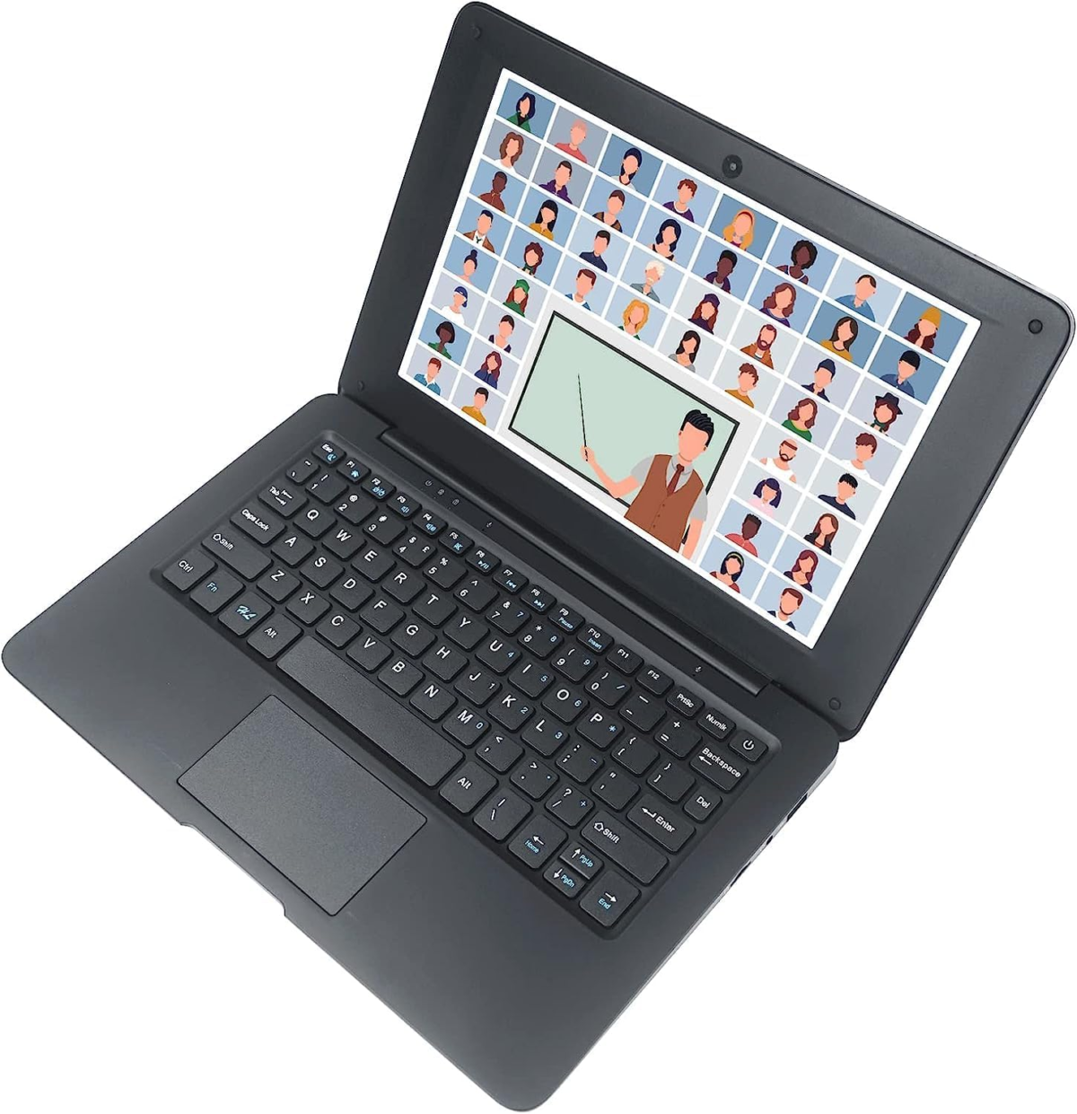 10.1" Inch Kids Laptop Computer, Education Laptop Powered by Linux-Android 12 Octa Core Processor, 2* USB, Camera, Bluetooth, Wifi- Black - Image 6